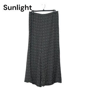 Zac & Rachel Womens Black & White Polka Dot Flowy Wide Legs Pant SZ XL Polyester